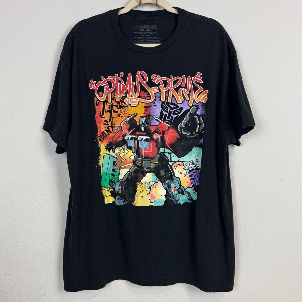 Transformers Optimus Prime Black Short Sleeve T-shirt 2XL